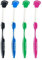 Orabrush Tongue Scraper, 4 Tongue Cleaners, Blue, Multicolored, Unisex-Adults