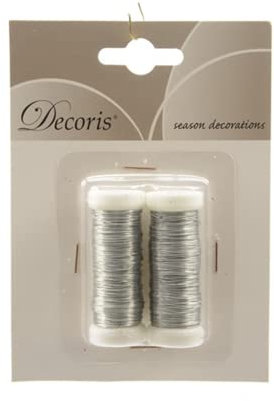Basteldraht silber 2x 30 m Decoris