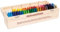 EBERHARD FABER 524020 - Wachsmalkreide Colori, 100 Wachsmalstifte in Holzbox, bruchsichere Kreiden in Dreikantform, wasserfest