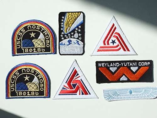 TOFOW Alien Movie Weyland Nostromo USCM Colonial Marines Eagle Crew [7 Patch Set] Bügelbild Aufnäher Applikation Emblem