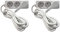 WeBaSo WSP2x-045400 Spar-Pack mit 2 Stück (!!) 3-Fach Steckdosenleiste mit extra flachem Schuko-Winkelstecker passt hinter Schränke, 1,5m Zuleitung