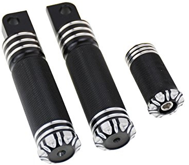 HDBUBALUS accessoires de moto Repose-pieds Pied Piquets et Shifter Peg Compatible avec pour Harley Sportster Touring Dyna Softail Custom