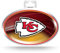Rico Industries OVM2701 NFL Kansas City Chiefs Metallic Team Logo Aufkleber, rot, 9,5 x 14,6 cm