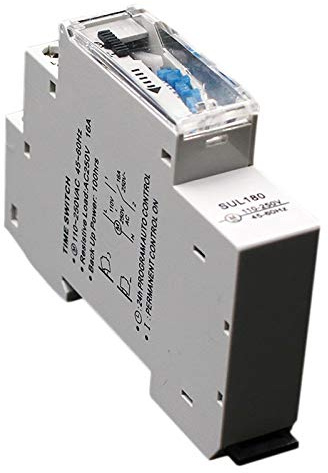 SODIAL Sul180A - Temporizador mecánico de 15 minutos, 24 horas, temporizador programable, medición de relé, análisis