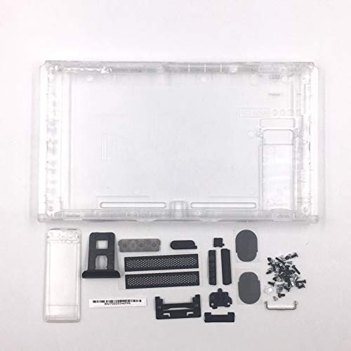 Carcasa rígida para Nintendo Switch NS, carcasa frontal y trasera con botones (transparente)
