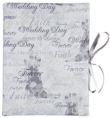 bettina bruder - Sammelmappe DIN A4 - innen 30 Sichthüllen - Weddingday Hochzeitstag weiß grau Hochzeit