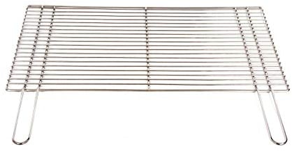 Grillrost 54 x 34 cm mit Griff aus Edelstahl 4 mm rostfrei und elektropoliert