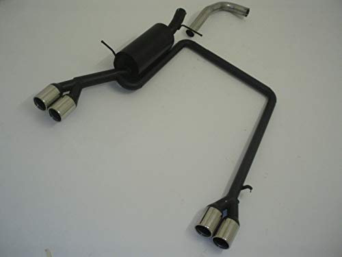 Friedrich Motorsport Duplex Sportauspuff, Duplex Endschalldämpfer, Duplex Sportendschalldämpfer - 922501AD-X - Endrohr frei wählbar - Material: aluminierter Stahl - Set mit Parkscheibe
