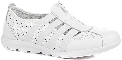 Leather Slip-On Shoes - White Size 7