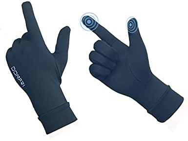 Donfri Touchscreen Handschuhe, Sporthandschuhe Damen Handschuhe Outdoor Fahrradhandschuhe für Laufen, Fahren, Radfahren, Wandern (Schwarz ,L)