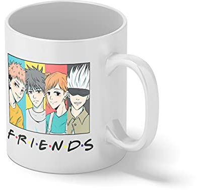 Jujutsu Kaisen Anime Manga Inspired Friends Bianco tazza di caffè Mug