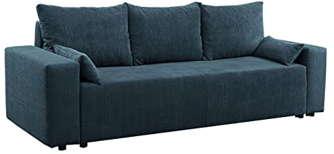Mirjan24 Schlafsofa Lipito mit Bettkasten und Schlaffunktion, Schlafsofa 3 sitzer mit schlaffunktion, Sofa mit Bettfunktion, Schlafcouch Bettsofa, Couch, Couchgarnitur, Farbauswahl (Poso 05)