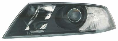 Scheinwerfer H1/H7 mit Stellmotor Schwarz Silber Kompatibel mit Skoda Octavia II Combi 1Z5 04-08