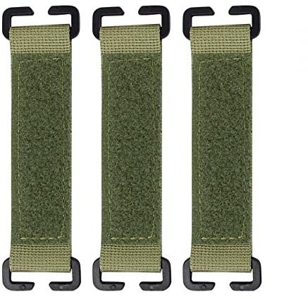 DONGKER Lot de 3 Patchs Tactiques Molle,Bandes Tactiques Molle,Panneau de Boucle a Crochet Molle pour Badges,Sacs a Dos