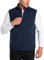 33,000ft Gilets Tops - Gilet in pile da uomo, con collo alto, ultraleggero, per attività all'aria aperta, senza maniche, in pile, con tasche con chiusura lampo, Blu mare, XXXXL