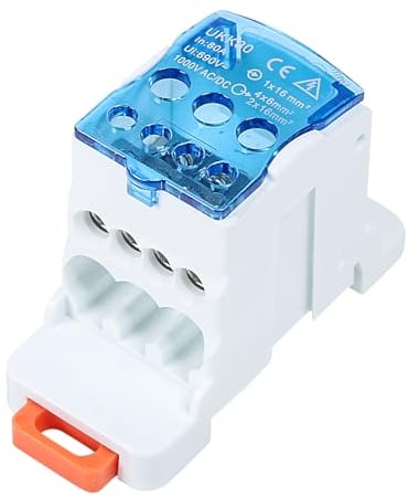 DEWIN Scatola di distribuzione terminale UKK-80A Morsettiera per Guida Din Scatola di distribuzione morsettiera Scatola di Giunzione per Quadro Elettrico Scatola di Giunzione