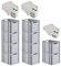 PROREGAL SuperSparSet 10x Eurobox NextGen Grip mit Scharnierdeckel und grünen Schiebeschnappverschlüssen, HxBxT 32x30x40cm, 30 L, Grau, Griffe offen, Eurobehälter, Transportbox