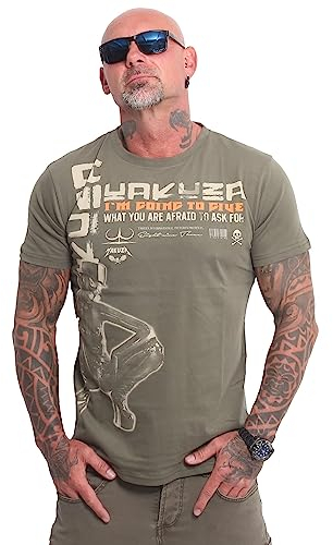 Yakuza Herren Ask for T-Shirt, Grape Leaf, 4XL