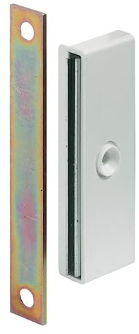 Gedotec Magnetverschluss aus Kunststoff | 1 Stück Verschluss zum Schrauben | PLATEX | Oberfläche: Weiß | Haftkraft: 5 kg | Modell H6017 | Werkstoff: Gehäuse: Kunststoff, Gegenstück: Stahl - Tür Magnet