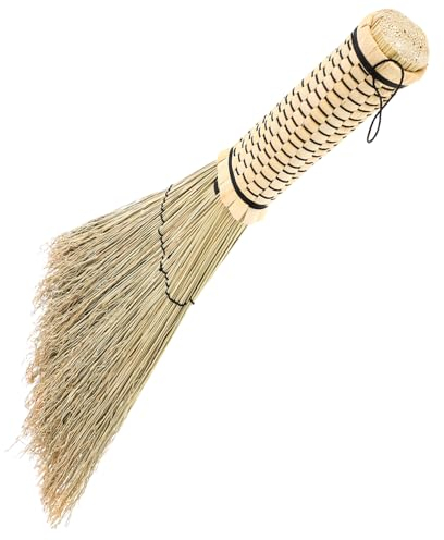 HOMSFOU Hand Brush Broom Corn Broom Wedding Broom Small Whisk Broom Witch Broom Short Broom Long Handle Broomstick Whisk Broom Thai Bed Broom Duster Desktop Sorghum Seedlings Props Toddler