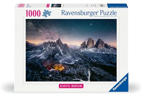 Ravensburger Puzzle 12000256 - DREI Zinnen, Dolomiten - 1000 Teile Puzzle, Beautiful Mountains Kollektion, für Erwachsene und Kinder ab 14 Jahren