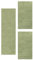 Carpetsale24 Bettumrandung Schlafzimmer 3 teilig Shaggy Hochflor Teppich Grün Bettvorleger Schlafzimmer Bettset: 2 St. 60x110 cm | 1 St. 80x250 cm - Teppich Läufer Set Einfarbig Design