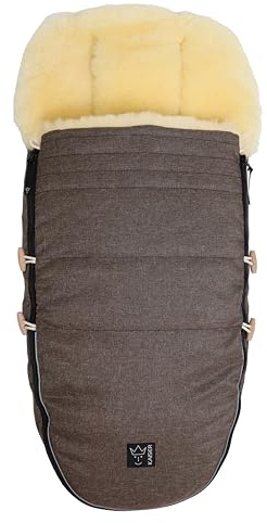 Kaiser 6544575 Lammfell Fußsack LOVE THE NATURE Farbe: brown melange