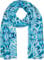 styleBREAKER Damen Schal Batik Shibori Muster mit Metallic Streifen, Leichtes Ethno Tuch mit kurzen Fransen 01016228, Farbe:Türkis-Blau