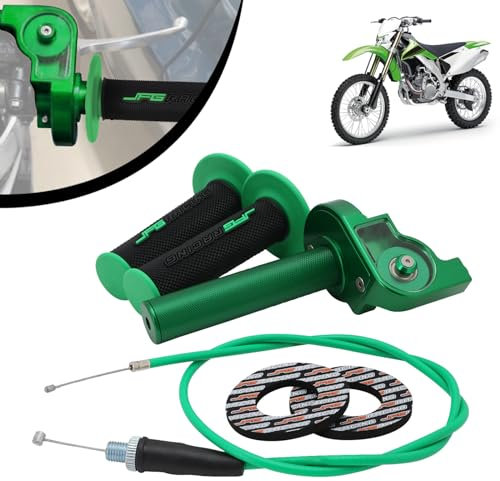 IUVWISN Motorrad Schnellgasgriff 7/8'' 22 mm Aluminium Griffe Motorrad Gashebel Gaszug Universal für 50 110 125 150 200 252 cc Lenker Dirt Pit Bike ATV Mini Bike Blau