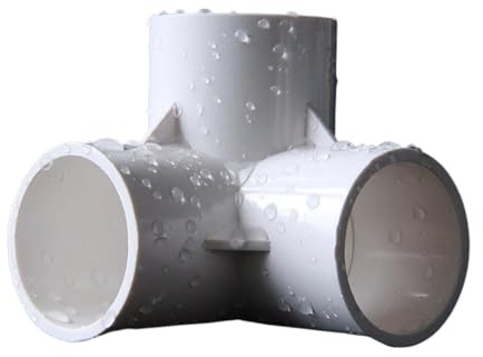 Coude à 3 voies en PVC, 20mm,25mm,32mm,40mm,50mm, raccord de tuyau à pression, connecteur de tuyau for Aquarium, étang, piscine, jardin, bricolage (Color : White, Size : 50MM_5 PCS)