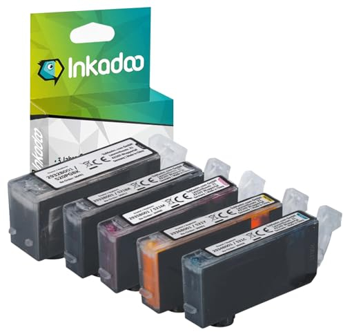 Inkadoo Kompatibel Tinte für Canon Pixma IP 3600 Series 4600 X 4700 MP 540 550 560 620 630 640 R 980 990 MX 860 870 enthält 4x Tintenpatrone Multipack, ca. 3.180 Seiten Druckerpatrone, Druckertinte