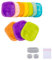 Belleaura - Lingettes Démaquillantes Lavables Réutilisables - 7 Pads Arc-en-Ciel + Bandeau Maquillage et Sac à Linge Offerts - Nettoyant Visage Exfoliant Sans Produit, Démaquillage à l'Eau
