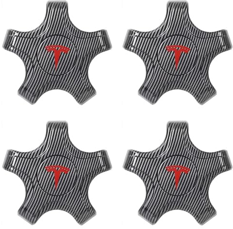DADYM Nabendeckel 176mm für Tesla Modèle 3 2021-2023,Radnabenabdeckung Set ABS Kunststoff Aluminium Nabenkappen für Felgen Radnaben Felgendeckel Felgenkappen,carbon fiber
