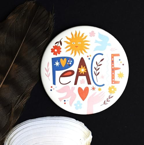 HappyLife Einfach Magnetisch, hochwertig verarbeiteter Magnet, EIN echter Hingucker, optimale Haftkraft und EIN schmales Design (Peace)