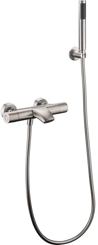 IMEX BDK034-4 MOSCÚ Grifo Termostático Bañera y Ducha Con Equipo Acero s.316