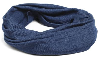 Engel Natur Schlauchschal, 70% Wolle, 30% Seide, für Damen und Herren (Marine)