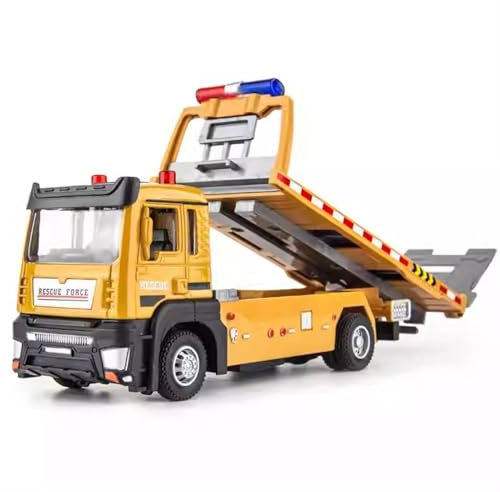 NNYIMJ for 1/32 Legierung Transport Pritsche Heb- Und Ausziehbares Automodell Druckgussauto Legierung Automodell Sammlerornament Ton Und Licht Spielzeug