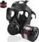 ALNUY Maschera antigas di sopravvivenza, nucleare e chimica, maschera antigas con filtro a carbone attivo da 40 mm, maschera tattica integrale per prodotti chimici, gas, vernice, vapori, saldatura