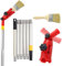 Roadtime Multi-Angle Paint Brush Extension Pole Set, Roller Extension Pole for Paint Brush, Extendable Poles Paint Edger for Walls,Ceiling Painting Roller fit Rollers,Brushs,Scrapers(1.7m MAX)