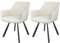 LEWE Esszimmerstühle 2er Set Drehbar, 180° Drehstuhl, Ergonomisch Polsterstuhl, Küchenstühle mit Armlehne, Metallbeine, Kurzflor-Stoff für Esszimmer Wohnzimmer Schlafzimmer, Beige
