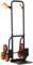 DURHAND Steel Folding Hand Truck, Heavy Duty Foldable Trolley on Wheels, Multi-Purpose Sack Truck Moving Trolley, 120kg, Orange