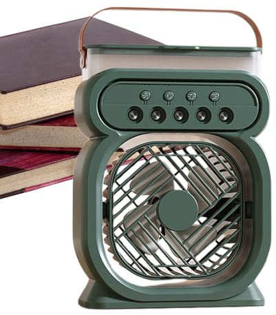 Fan with Mist, la recargable de,la para aire acondicionado portátil con | Ajustable 3 velocidades del 450ml de acuario con 7 colores luz nocturna para playa, crucero, senderismo,