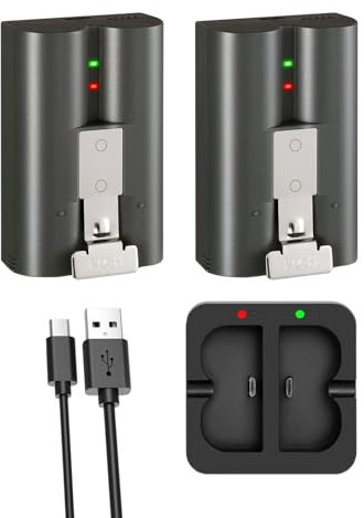 Ring 6800 mAh Quick Change Battery Pack V4 Battery and Charging Station for Ring Camera, Replacement Battery for Ring Video Doorbell 2/3/4/3 Plus, Stick Up Cam (2/3Gen), Spotlight Cam Batteries, Pack
