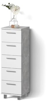 Livinity Badschrank Eisak, Beton, 30 x 95 cm