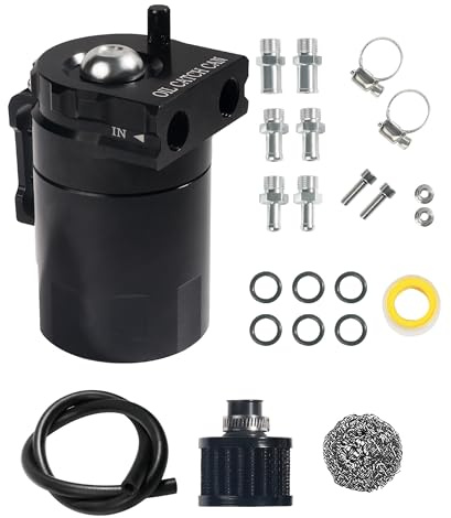 Xibao Serbatoio per Auto,Cattura Decanter Vapori Olio Kit con Filtro Dell'aria,Tubo Flessibile e Altri Accessori,Decanter Vapori Olio,Convient à la Plupart des Voitures et Motos