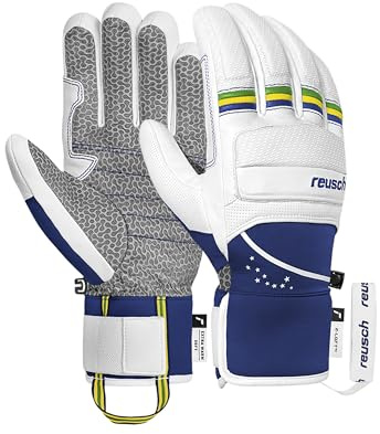 Reusch Lucas Braathen Unisex Skihandschuhe – Wasserabweisende & Winddichte Winterhandschuhe mit Ziegenleder, Knöchel- & Fingerpolsterung, Warm, Atmungsaktiv, Robust