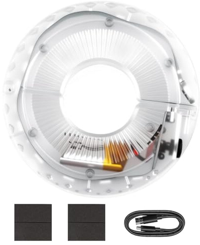 Kioylmo Luz LED para Radio de Bicicleta, Recargable, Luz IP65 Impermeable para Radios de Bicicleta, 7 Colores, 18 Modos, Inducción Inteligente, para Neumáticos de Bicicleta de Equilibrio para Niños