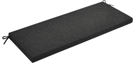 LIHUANE Bankauflage 60 x 200 cm Waschbarer Bezug mit Reißverschluss Bankauflage Outdoor mit Abnehmbarem Bezug für Innen Fensterbank, Schuhbank & Outdoor Gartenbank, Schwarz