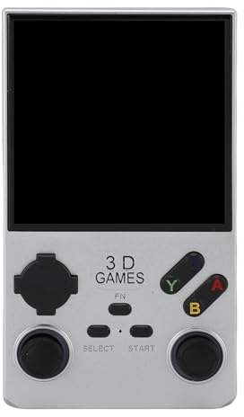 Xiuganpo Console de Jeu Portable Rétro de 4 Pouces avec 256 Go pour Système, Parfaite pour les Joueurs en Déplacement, Conception Légère (SILVER)