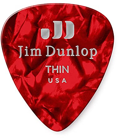 Jim Dunlop 483P09TH Guitar Pick Player Pack - Red Pearl (Pack of 12)